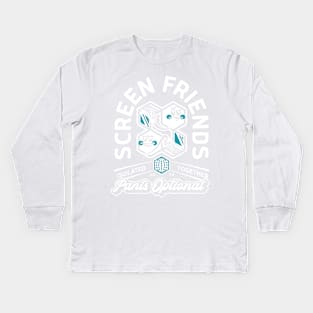 Screen Friends Don't Need Pants Kids Long Sleeve T-Shirt